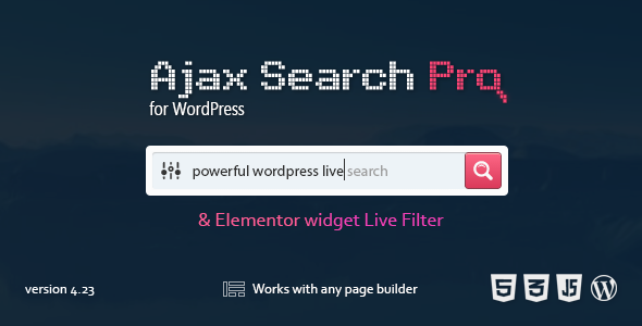 WordPress高级无刷新实时搜索插件 Ajax Search Pro 中英文汉化版 [v4.26.3]
