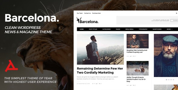 Barcelona 杂志新闻类WordPress企业建站主题模板中英文汉化版 [v1.5.1]