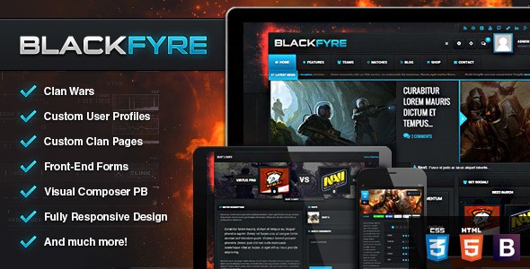 Blackfyre 游戏社区类WordPress企业建站主题模板中英文汉化版 [v2.5.4]