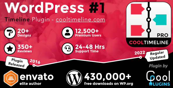 WordPress 炫酷多功能时间轴插件 Cool Timeline Pro中英文汉化版 [v4.6.1]