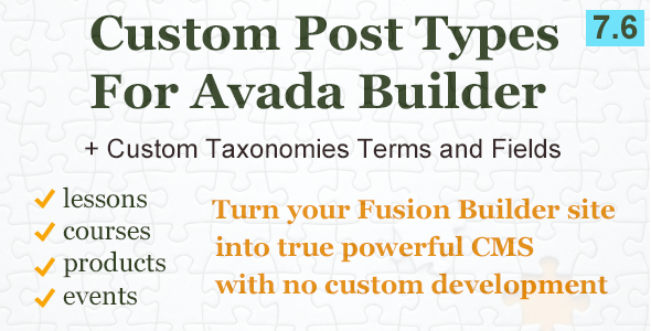 Fusion Builder扩展Custom Post Types and Taxonomies中英汉化版 [v7.11.0]
