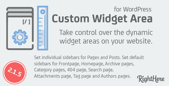 WordPress 自定义小工具插件 Custom Widget Areas 中英文汉化版 [代购]
