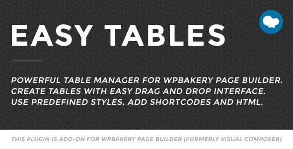 WPBakery Page Builder 表格生成扩展插件 Easy Tables 中英文版 [v2.2.0]