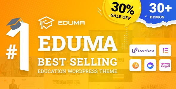 Eduma教育教学/学校/课程类WordPress企业建站主题模板中英汉化版 [v5.4.2]