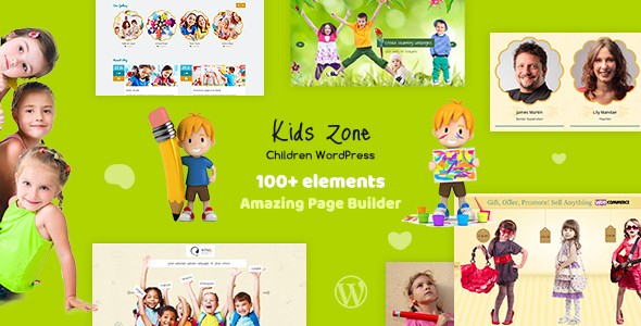 Kids Zone 儿童乐园类WordPress企业建站主题模板中英文汉化版 [v5.4]