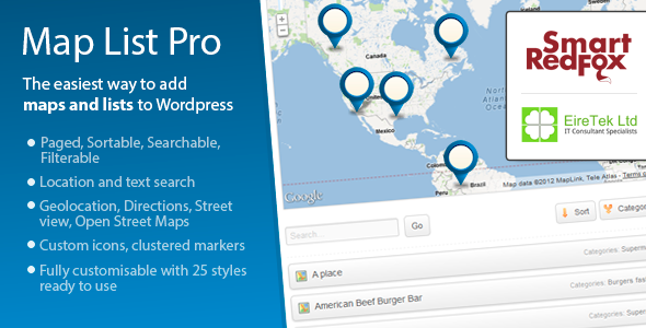 WordPress 谷歌地图坐标定位生成插件 Map List Pro 中英文汉化版 [v3.12.11]
