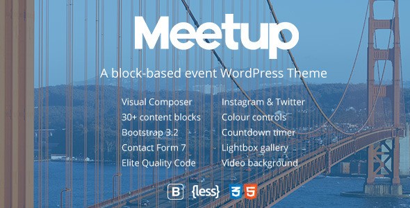 Meetup 多用途WordPress企业建站主题模板中英文汉化版 [代购]