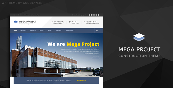 Mega Project 地产建筑类WordPress企业建站主题模板中英文汉化版 [v1.3.5]