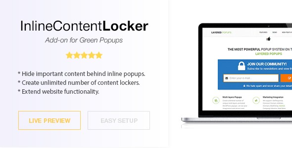 Layered Popups 内容保护联系方式收集插件Opt-In Content Locker [v1.31]