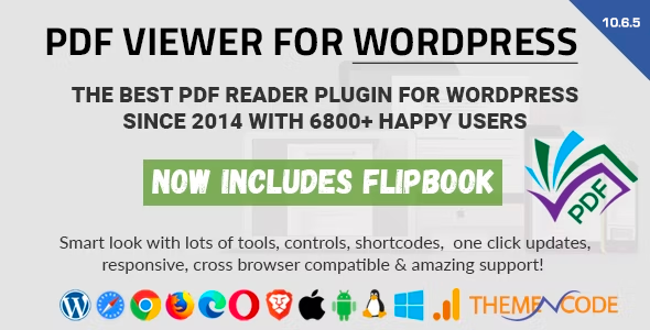 WordPress PDF文档在线加载浏览阅读插件 PDF viewer中英文汉化版 [v11.4.0]