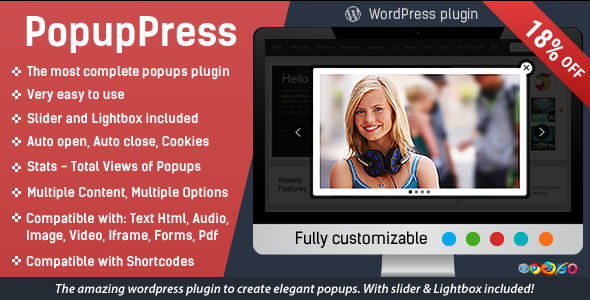 WordPress 多功能响应式窗口弹出插件 Popup Press 中英文汉化版 [v3.1.6]