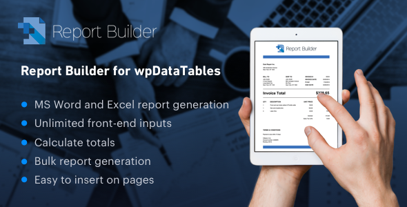wpDataTables Word Excel生成插件 Report Builder 中英文汉化版 [v1.3.6]