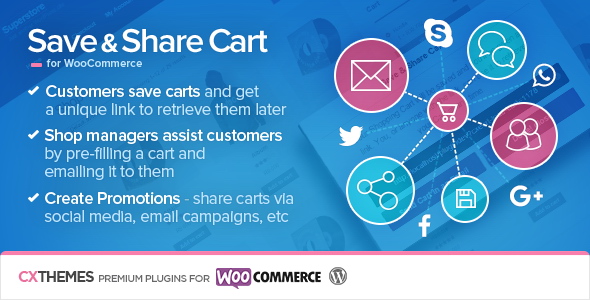 WooCommerce 购物车存储及分享插件 Save&Share Cart中英文汉化版 [v2.20]