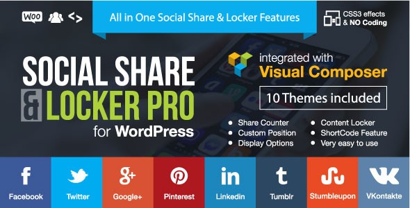 WordPress社会化分享插件Social Share & Locker Pro中英文汉化版 [v7.8]