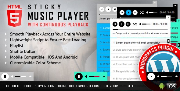 WordPress连续音乐播放插件Sticky HTML5 Music Player中英汉化版 [v3.1.4]