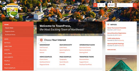 TownPress市政机关政务类WordPress企业建站主题模板中英文汉化版 [v3.8.6]