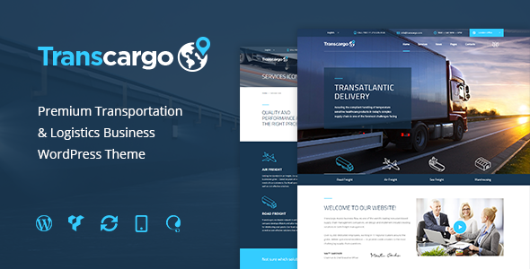 Transcargo 物流运输类WordPress企业建站主题模板中英文汉化版 [v2.9.1]