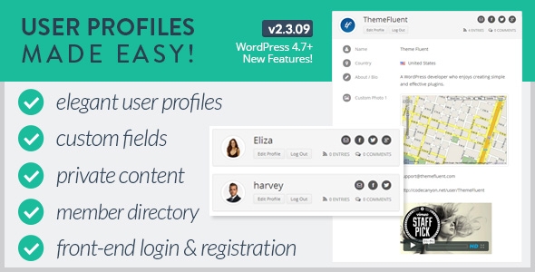 WordPress 登陆/注册强化插件 User Profiles Made Easy 中英文版 [v2.3.09]