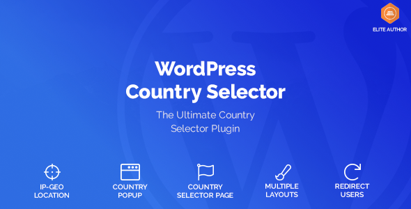 WordPress国家选择器插件 WordPress Country Selector中英汉化版 [v1.6.7]