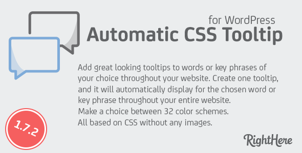 WordPress 关键字提示添加插件 Automatic CSS Tooltip中英汉化版 [代购]