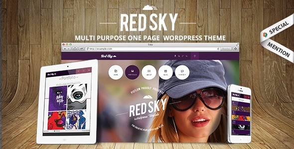Red Sky 单页多用途WordPress企业建站主题模板中英文汉化版 [代购]