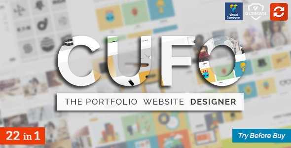 Cufo 创意作品案例展示类WordPress企业建站主题模板中英汉化版 [代购]
