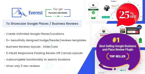 WordPress谷歌位置评论插件Everest Google Places Reviews中英文 [v2.1.1]