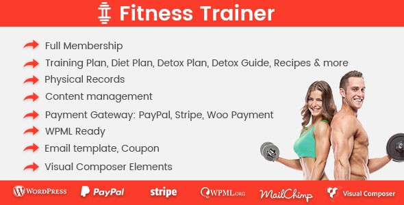 WordPress健身培训/教练/会员训练插件Fitness Trainer中英汉化版 [v1.6.5]