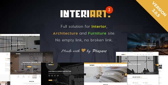 InteriArt家具/建筑/室内设计类WordPress企业建站主题模板中英文 [v2.9.0]