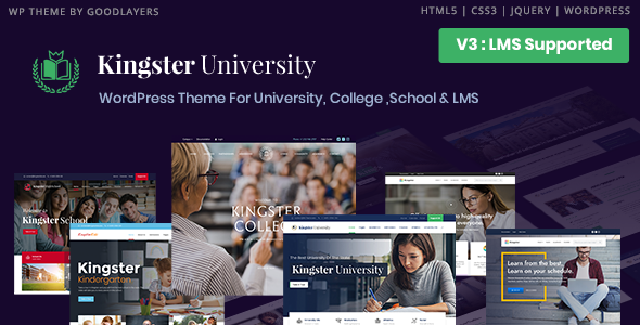 Kingster学校/学院教育类WordPress企业建站主题模板中英文汉化版 [v3.2.0]