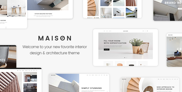 Maison现代建筑/室内设计WordPress企业建站主题模板中英文汉化版 [代购]