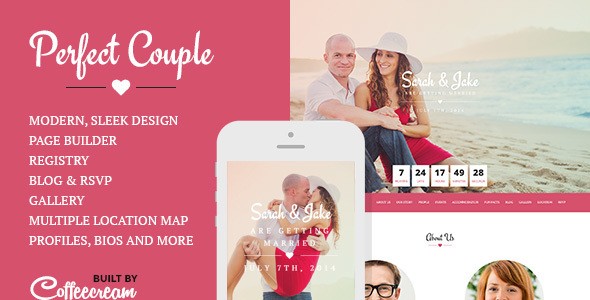 Perfect Couple 婚礼婚庆WordPress企业建站主题模板中英文汉化版 [v2.6]