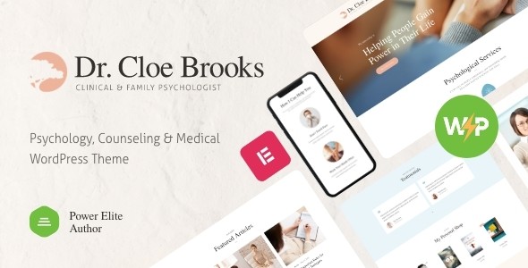 Cloe Brooks心理诊所/医院/咨询类WordPress企业主题模板中英文版 [v1.5.1]