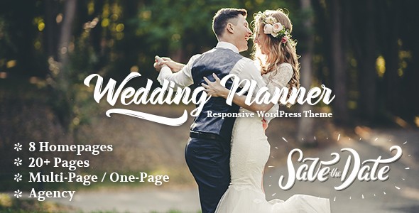 Wedding Planner 结婚/婚礼类WordPress企业主题模板中英文汉化版 [v5.7]