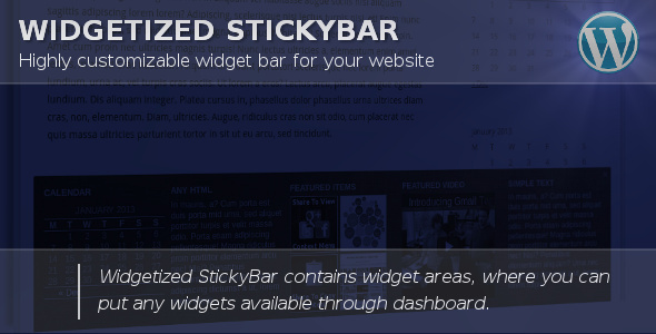 WordPress自定义小工具添加插件 Widgetized StickyBar中英汉化版 [代购]