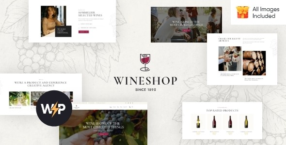 WineShop葡萄红酒/食物类WordPress企业建站主题模板中英文汉化版 [v2.3.2]