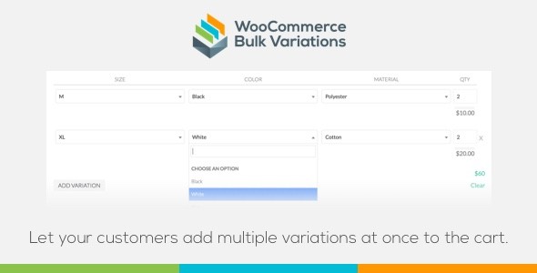 商品变体批量添购插件 WooCommerce Bulk Variations中英文汉化版 [v1.1.3]