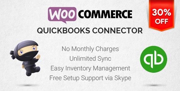 Quickbooks同步/连接集成插件WooCommerce Connector中英文汉化版 [v2.2.9]