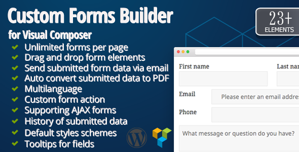 WPBakery 自定义表单编辑插件 Custom Forms Builder中英文汉化版 [代购]