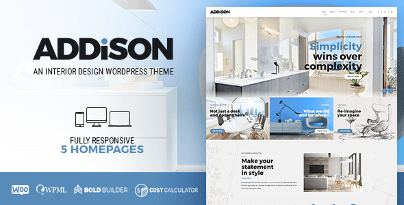 Addison建筑室内或景观设计类WordPress企业主题模板中英文汉化版 [v1.4.2]