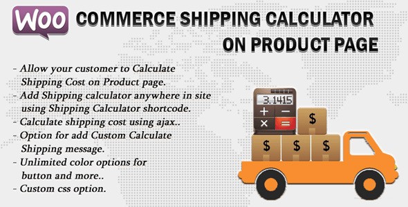 商品运费计算 Woocommerce Shipping Calculator On Product Page [v3.4]