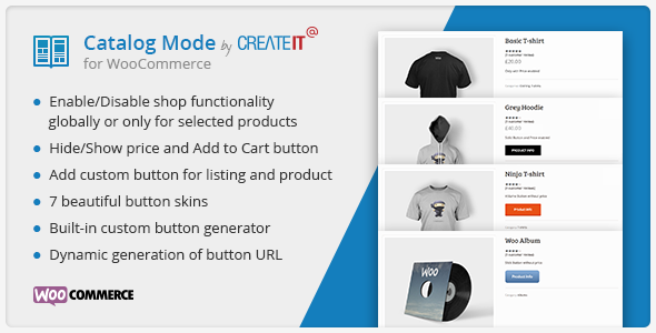 WooCommerce目录视图/禁止购买模式插件Catalog Mode中英文汉化版 [代购]