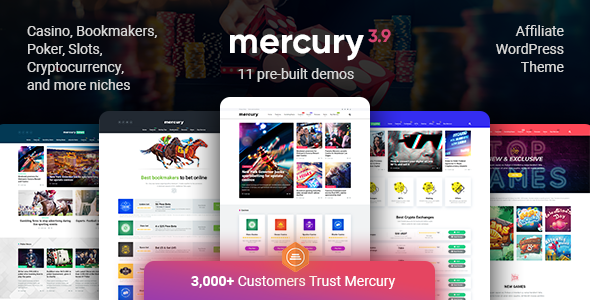 Mercury赌博/赌场/彩票类WordPress企业建站主题模板中英文汉化版 [v3.9.8]