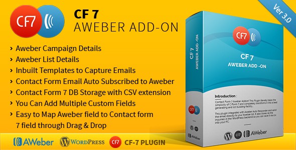 Contact Form 7 表单Aweber集成插件CF7 Aweber Add-on中英汉化版 [代购]
