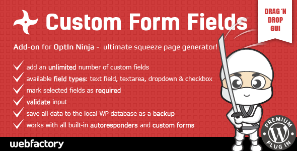OptIn Ninja表单字段自定义插件 Custom Form Fields中英文汉化版 [v1.05]