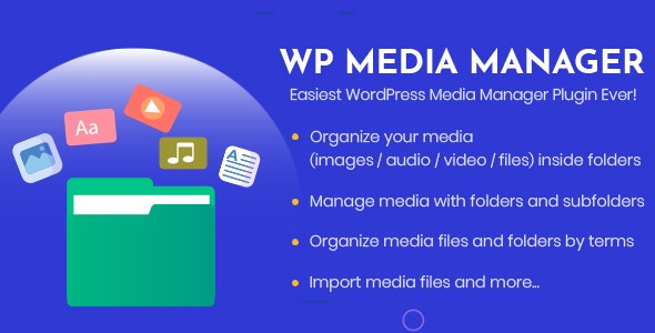WordPress最简单媒体库文件管理插件 WP Media Manager中英汉化版 [代购]