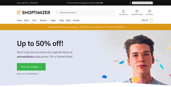 Shoptimizer高性能商城购物WordPress企业建站主题模板中英汉化版 [v2.7.5]