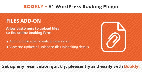WordPress 预约服务文件上传功能插件 Bookly Files 中英文汉化版 [v3.5]