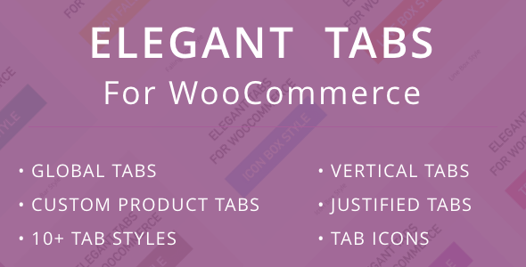 WooCommerce页面标签/选项卡自定义插件Elegant Tabs中英文汉化版 [v3.1.2]