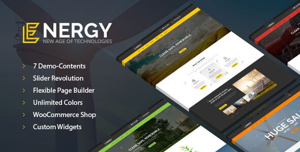 Energy太阳能/风能绿色能源类WordPress企业主题模板中英文汉化版 [代购]